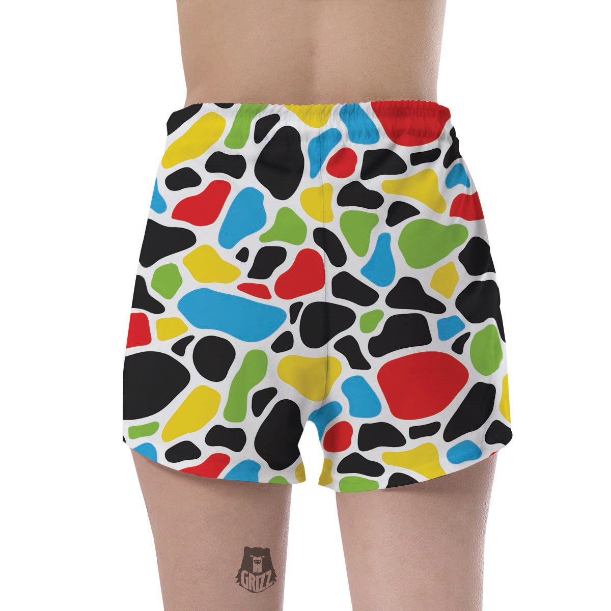 Colorful Cow Print Women's Shorts-grizzshop