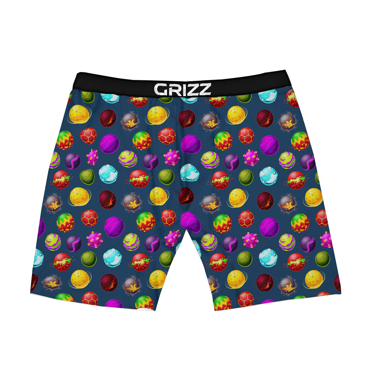 Colorful Galaxy Planets And Space Stars Print Pattern Boxer Briefs-grizzshop