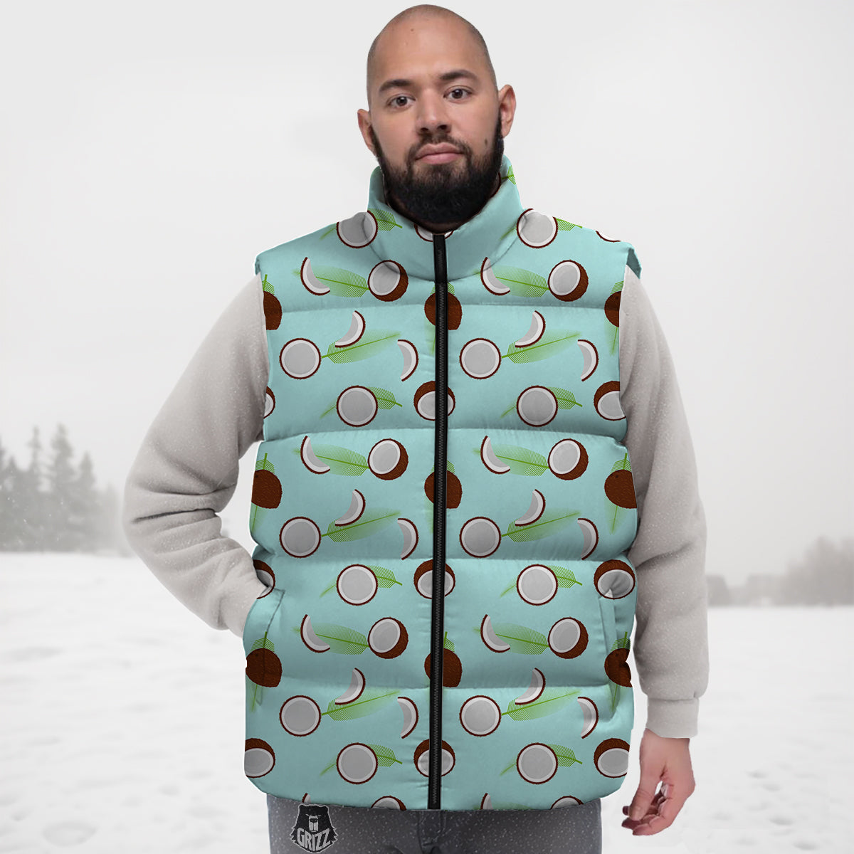 Colorful Kitten Cat Pattern Print Down Vest-grizzshop
