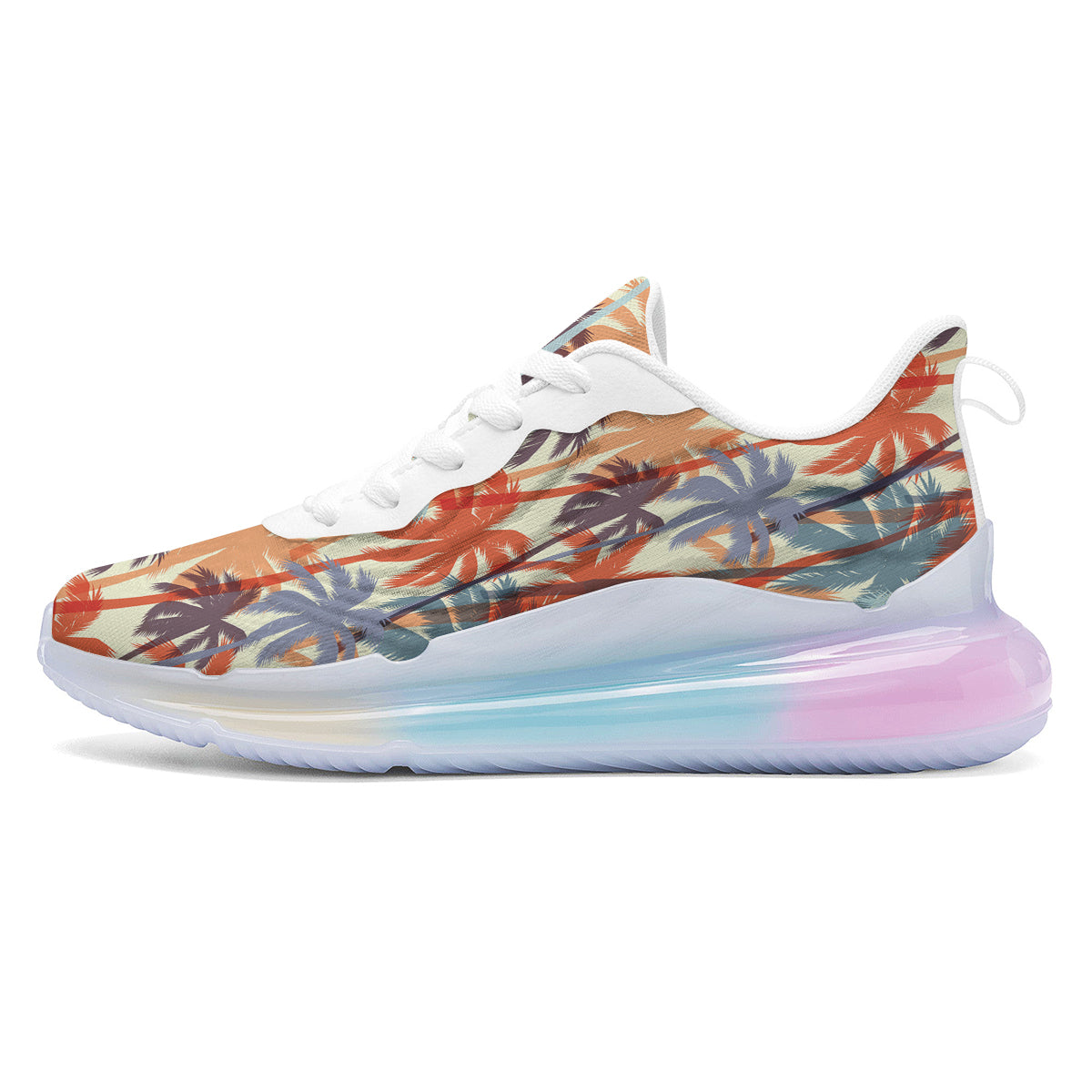Colorful Palm Trees Print Pattern Running Sneakers-grizzshop