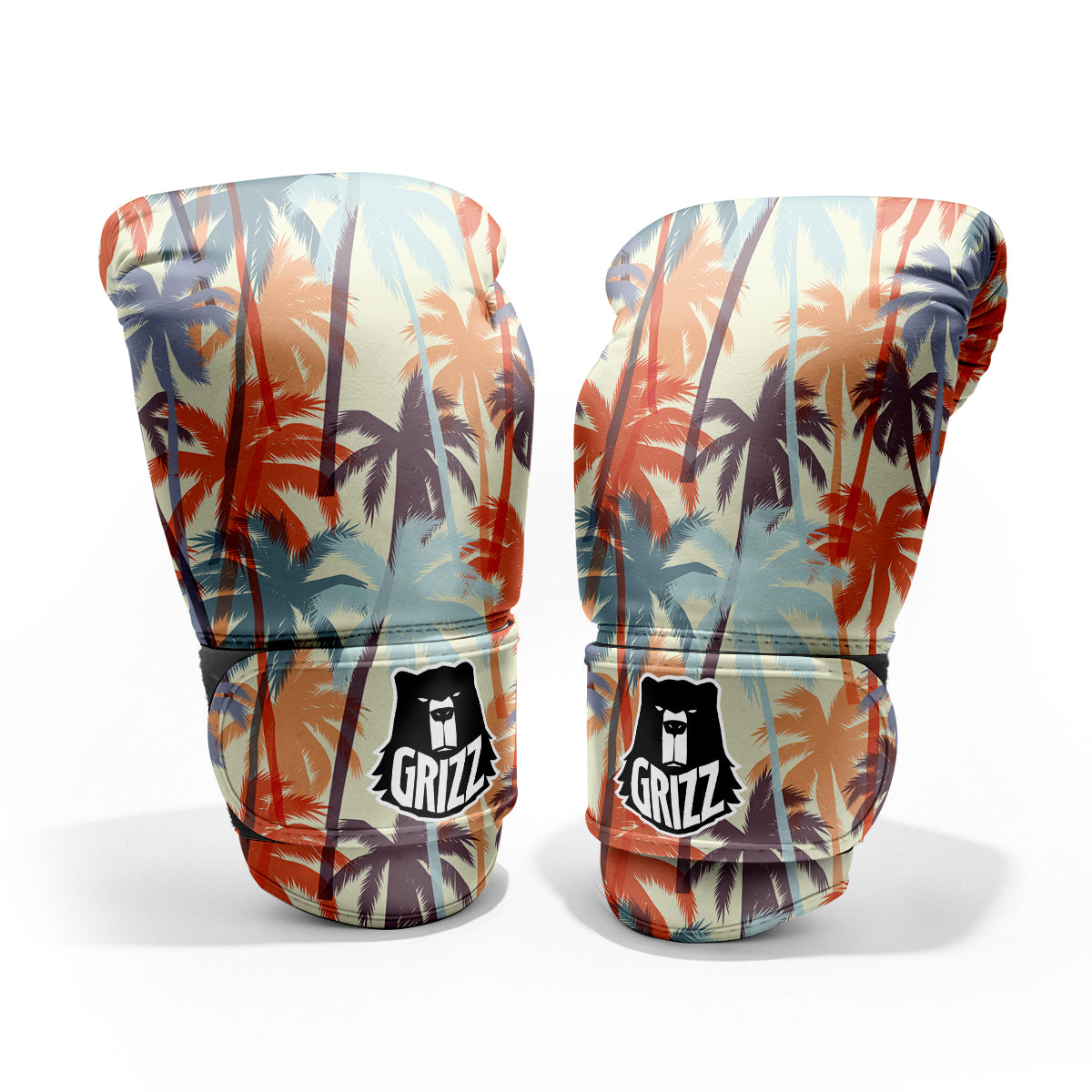 Colorful Palm Trees Print Pattern Pro Boxing Glove