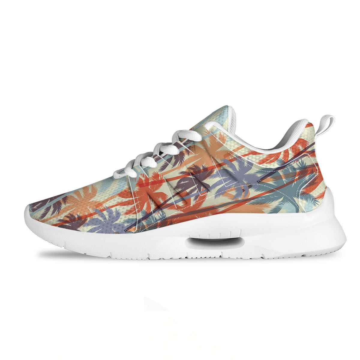 Colorful Palm Trees Print Pattern Tennis Shoes-grizzshop