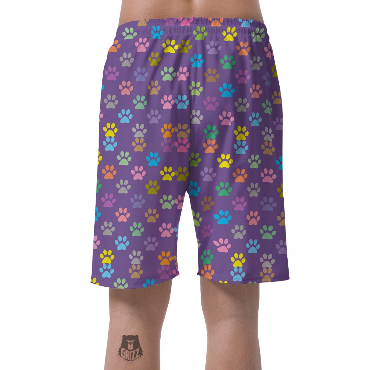 Colorful Paw Men's Shorts-grizzshop
