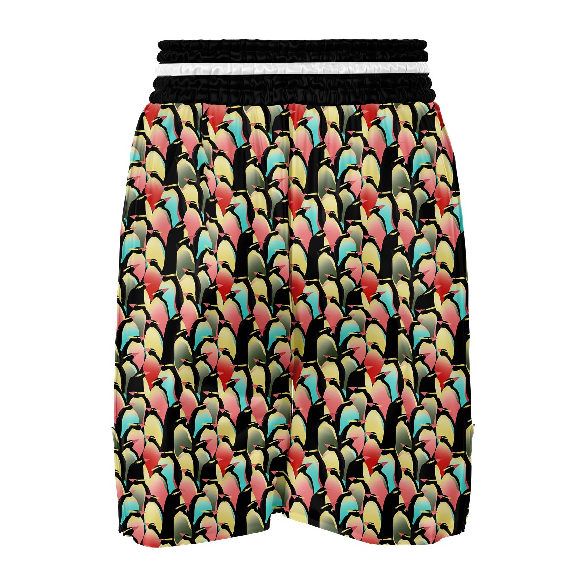 Colorful Penguin Pattern Print Boxing Shorts-grizzshop