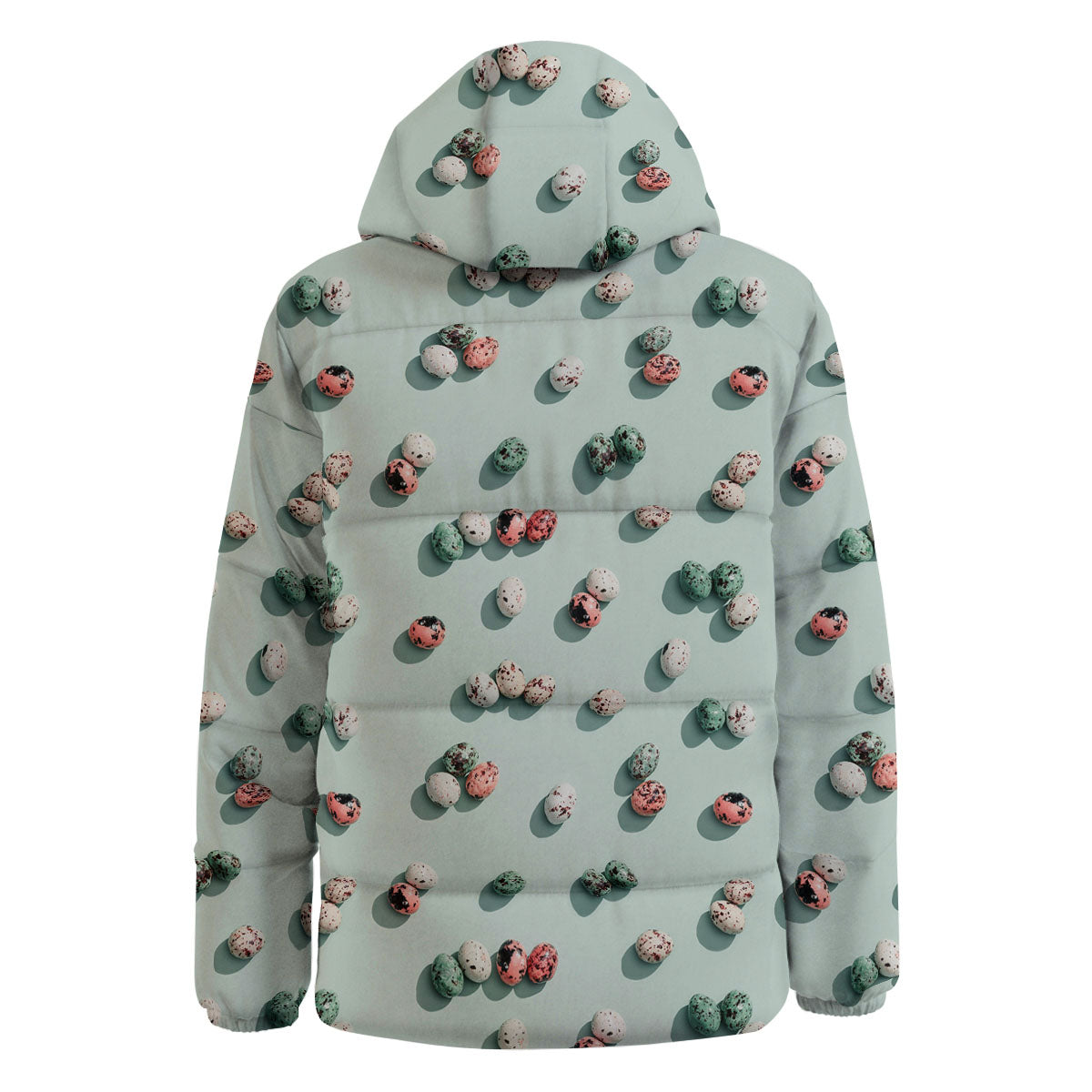 Colorful Pile Of Easter Eggs Print Pattern Down Jacket-grizzshop