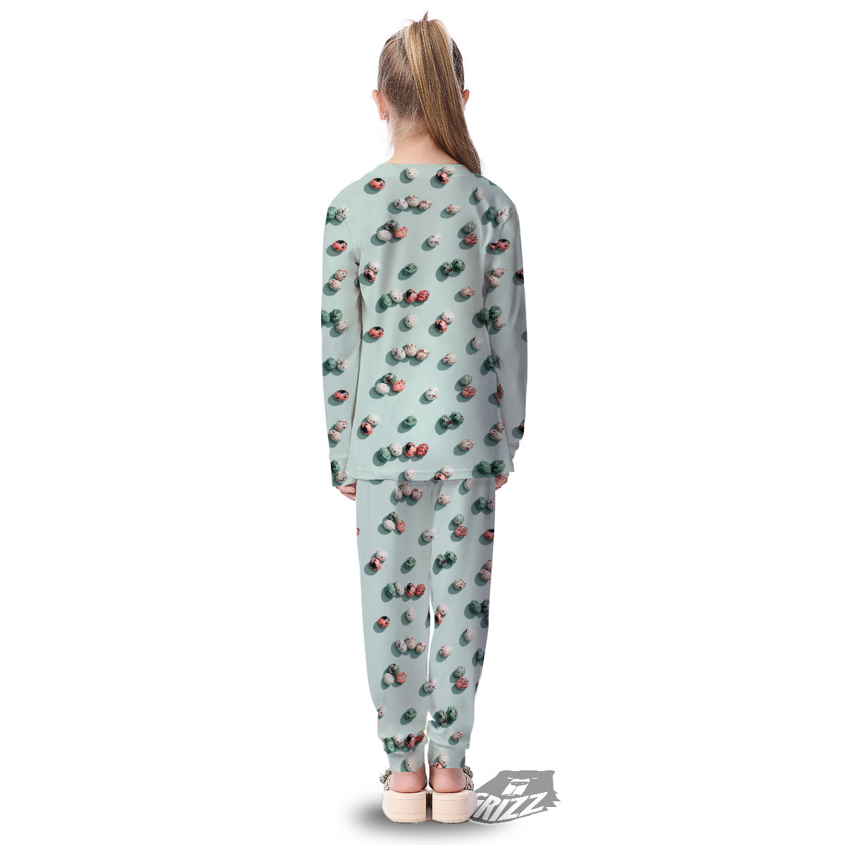 Colorful Pile Of Easter Eggs Print Pattern Kid's Pajamas-grizzshop