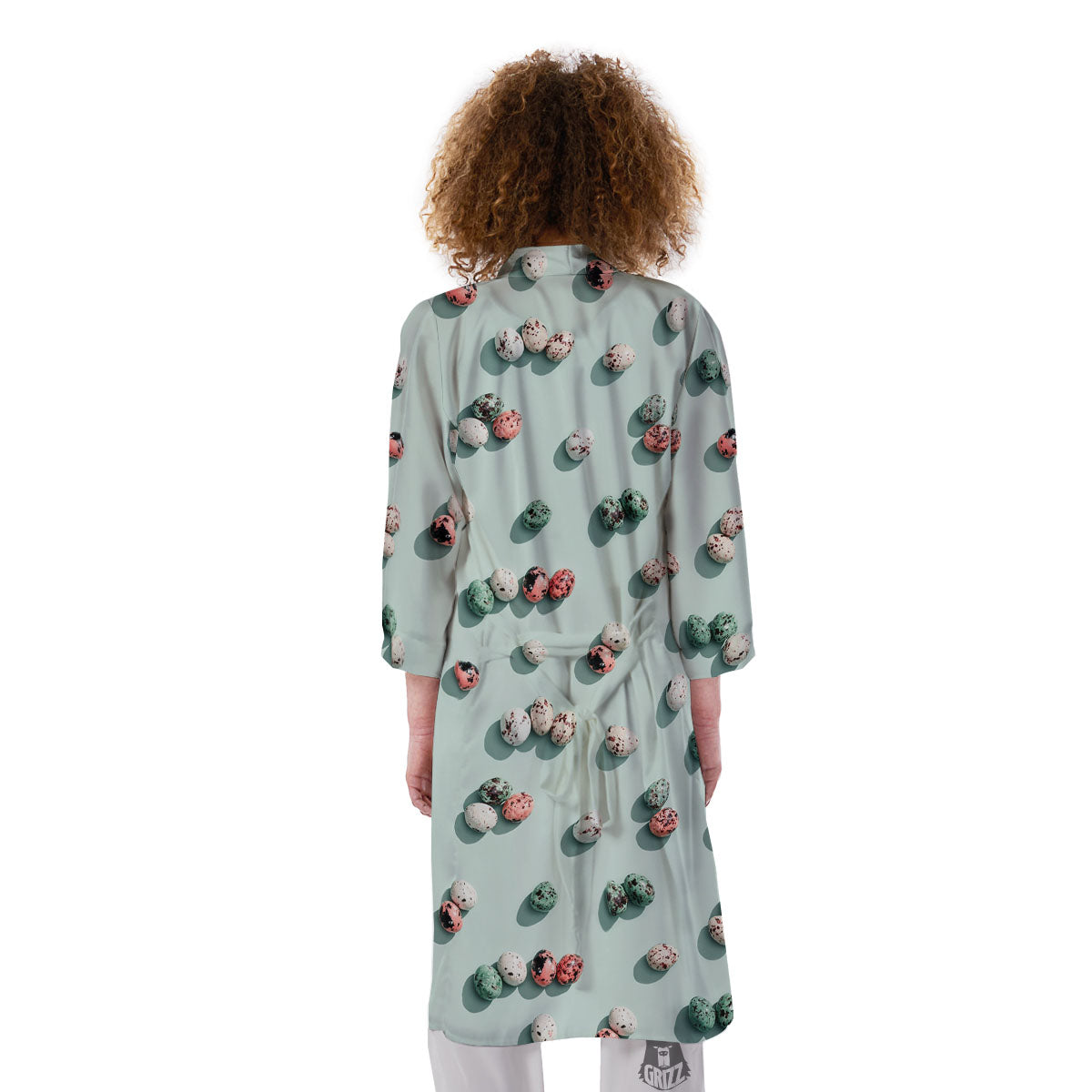 Colorful Pile Of Easter Eggs Print Pattern Kimono-grizzshop