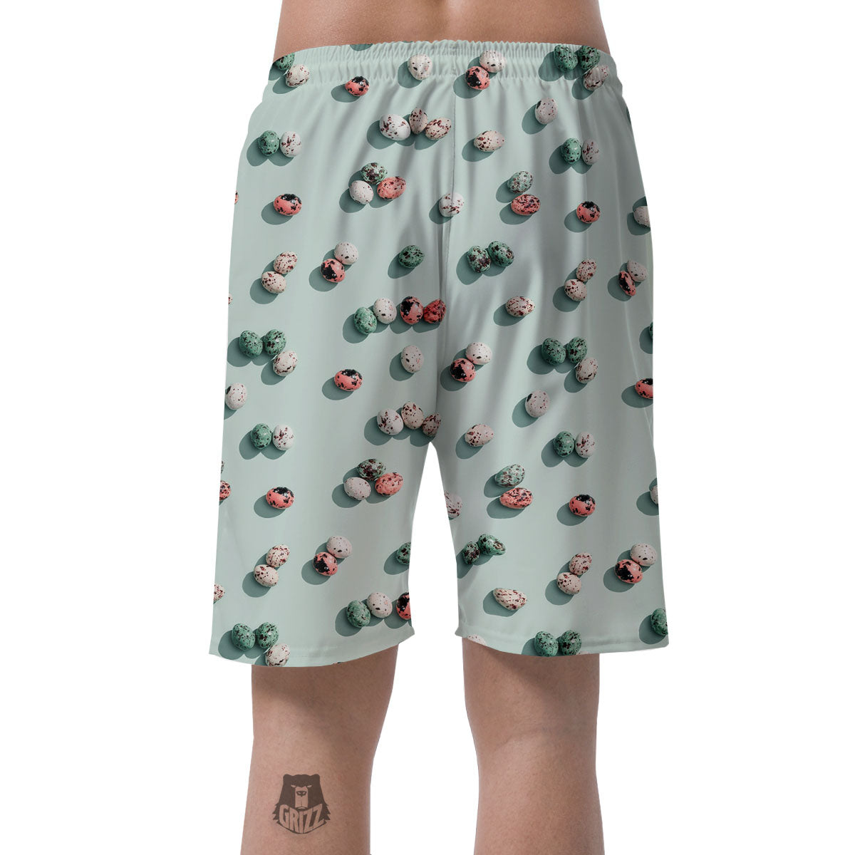 Colorful Pile Of Easter Eggs Print Pattern Men's Shorts-grizzshop