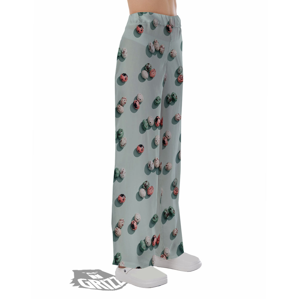 Colorful Pile Of Easter Eggs Print Pattern Pajama Pants-grizzshop