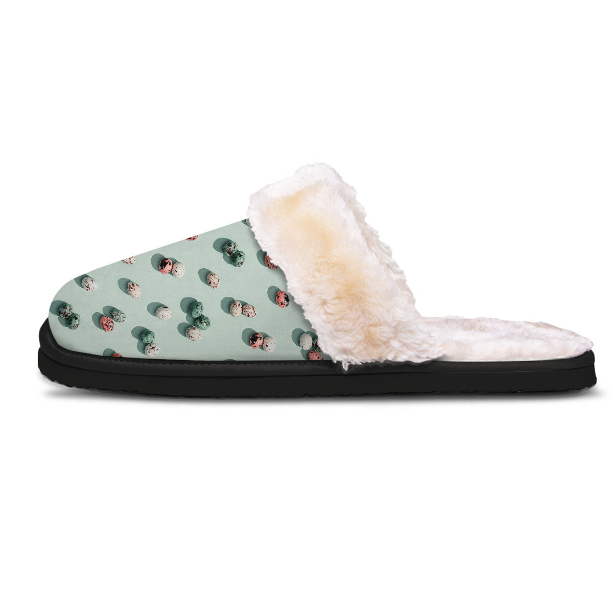 Colorful Pile Of Easter Eggs Print Pattern Slippers-grizzshop