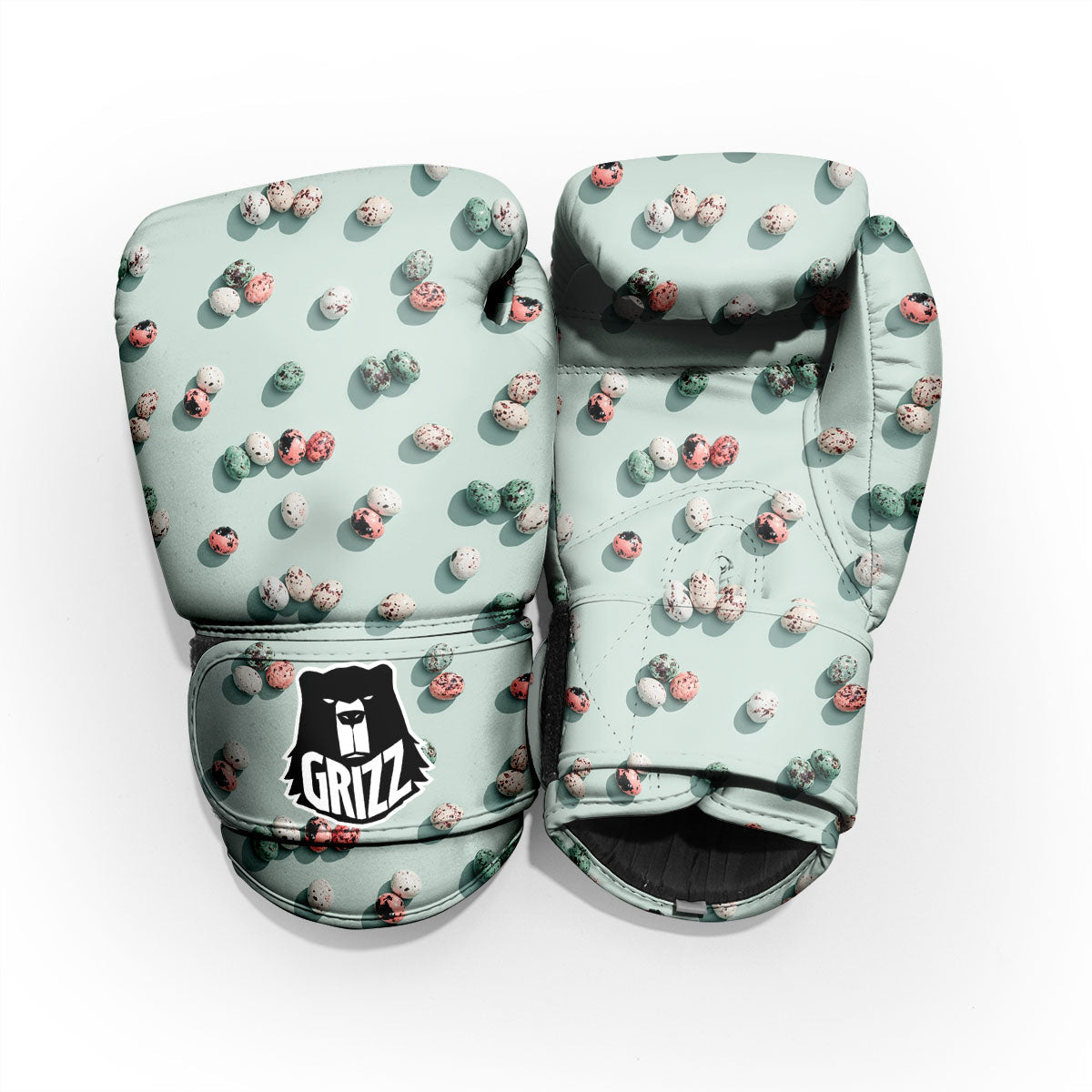 Colorful Pile Of Easter Eggs Print Pattern Pro Boxing Glove