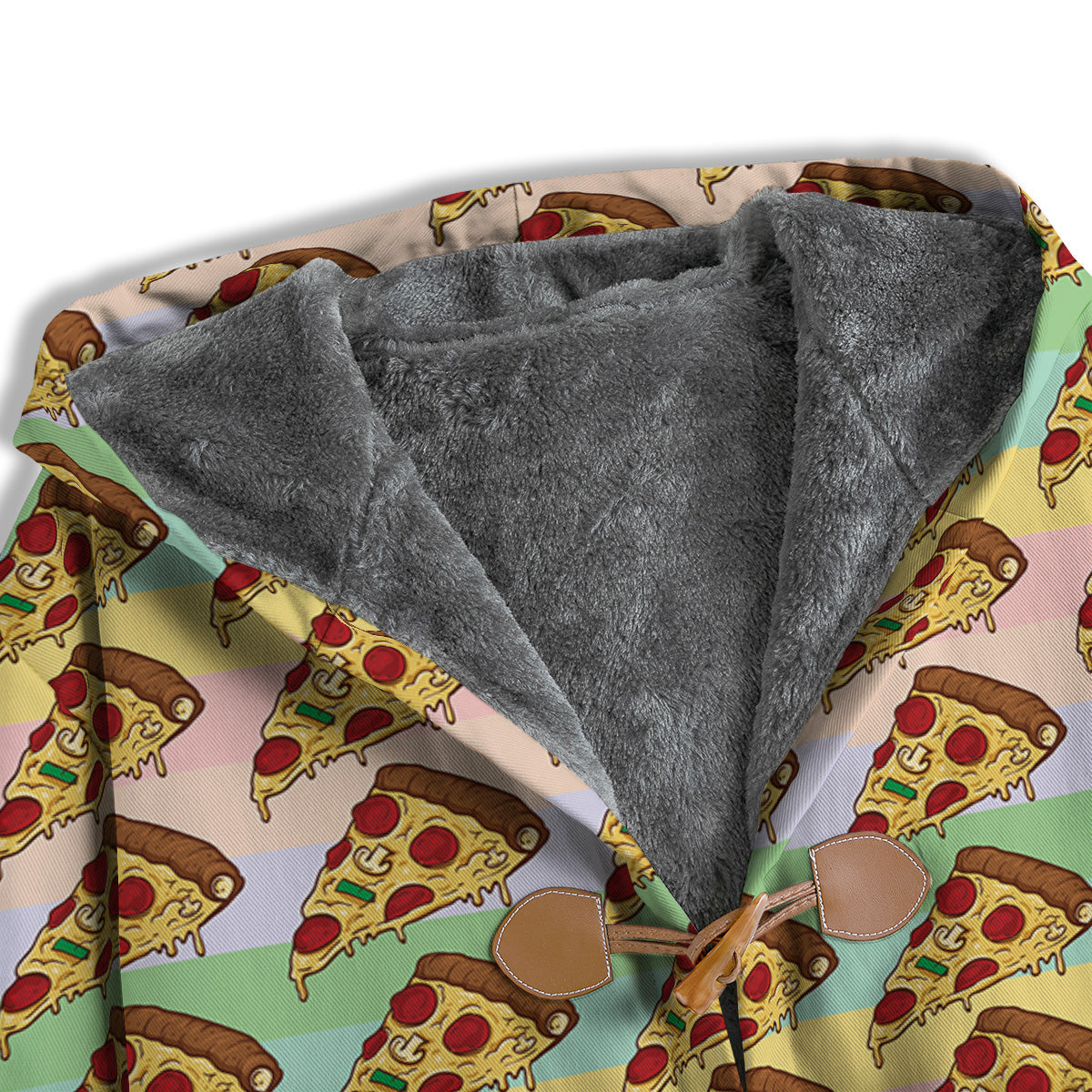 Colorful Pizza And Stiped Pastel Print Pattern Men's Windbreaker Jacket-grizzshop