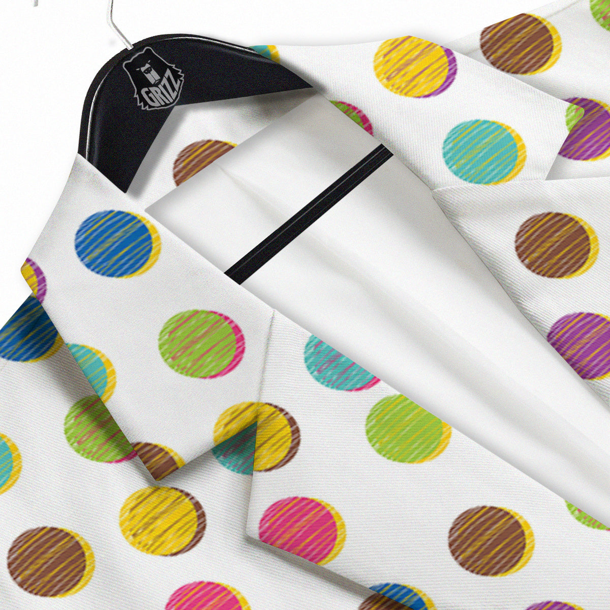 Colorful Polka Dot Hand Drawn Print Pattern Men's Sport Coat-grizzshop