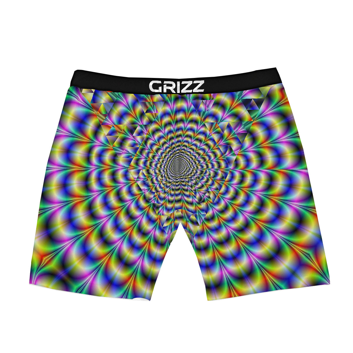 Colorful Psychedelic And Triangle Print Boxer Briefs-grizzshop