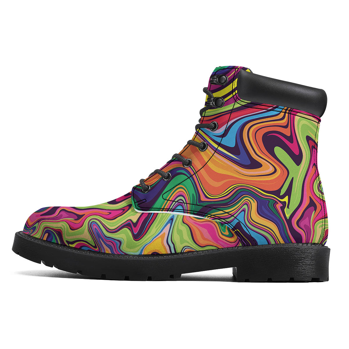 Colorful Psychedelic Print Boots-grizzshop