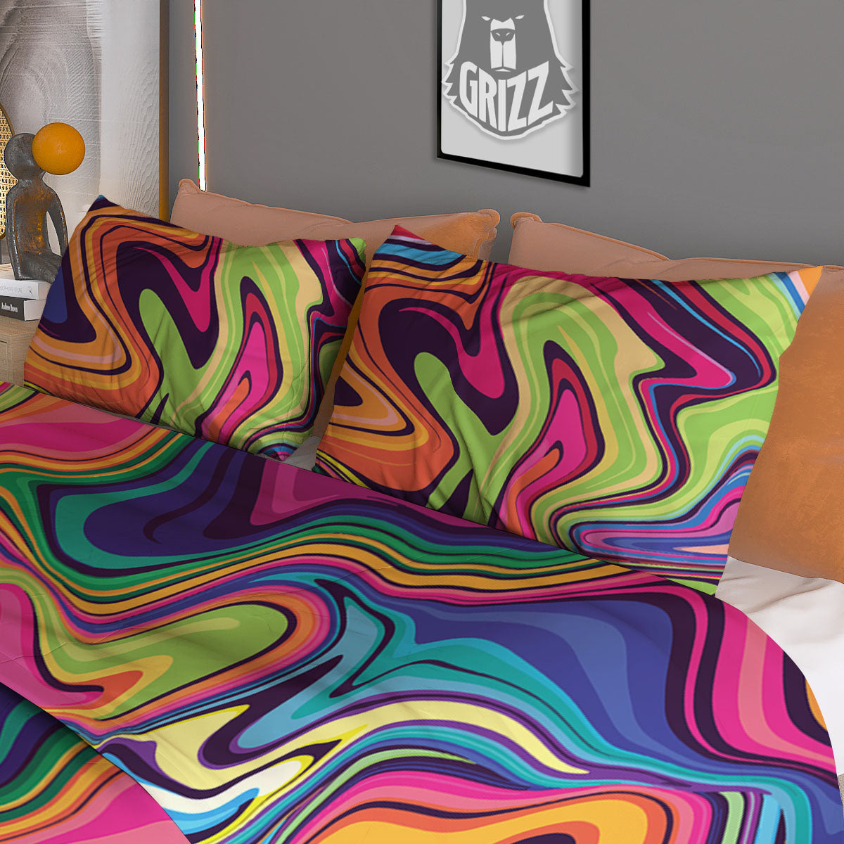 Cherry Watercolor Print Pattern Duvet Cover Bedding Set