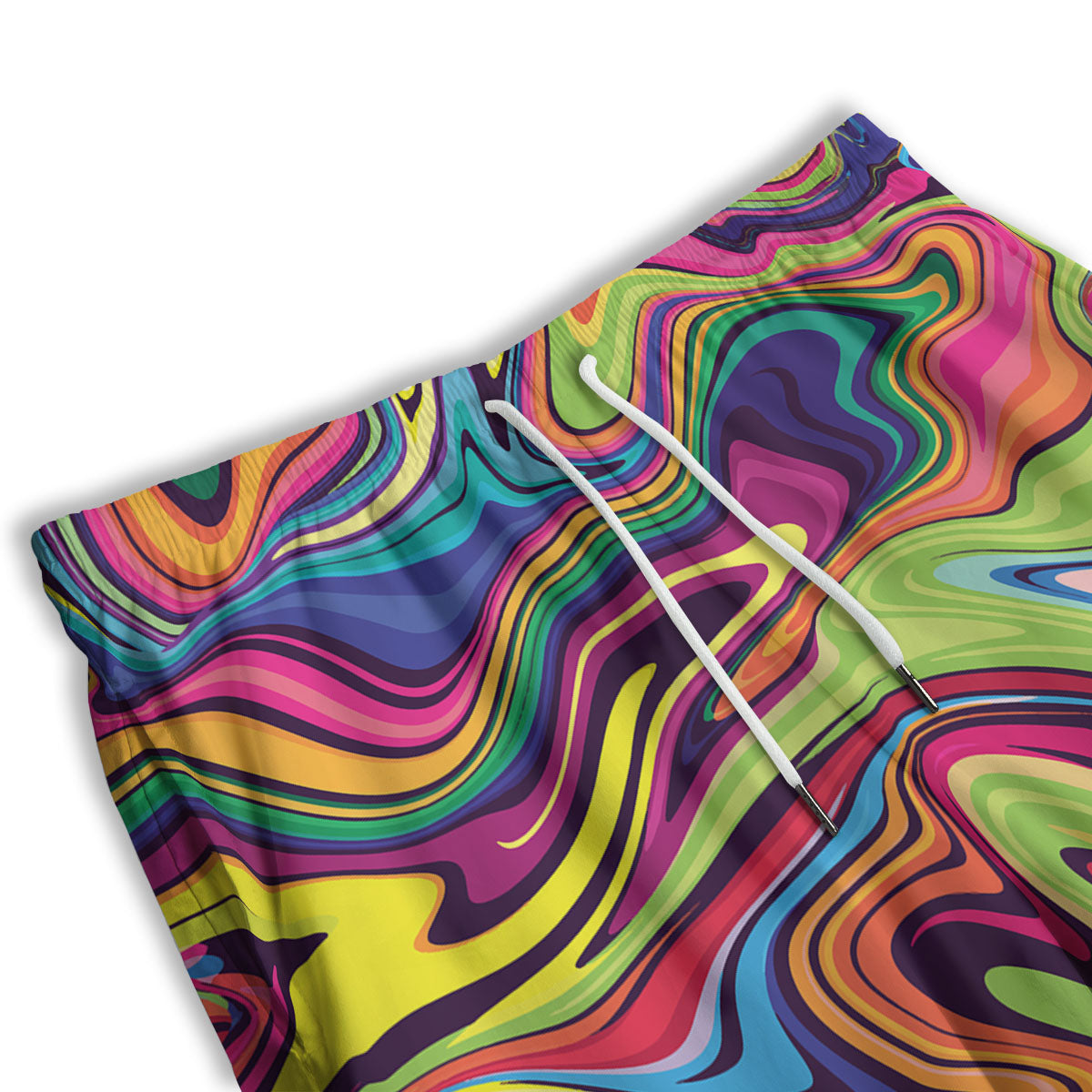Colorful Psychedelic Print Men's Athletic Shorts