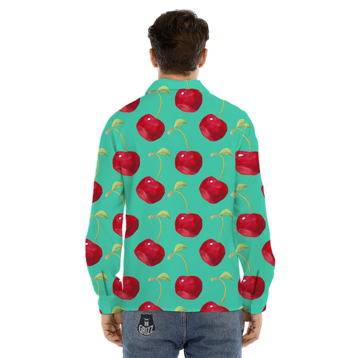 Colorful Psychedelic Print Men's Dress Shirts-grizzshop