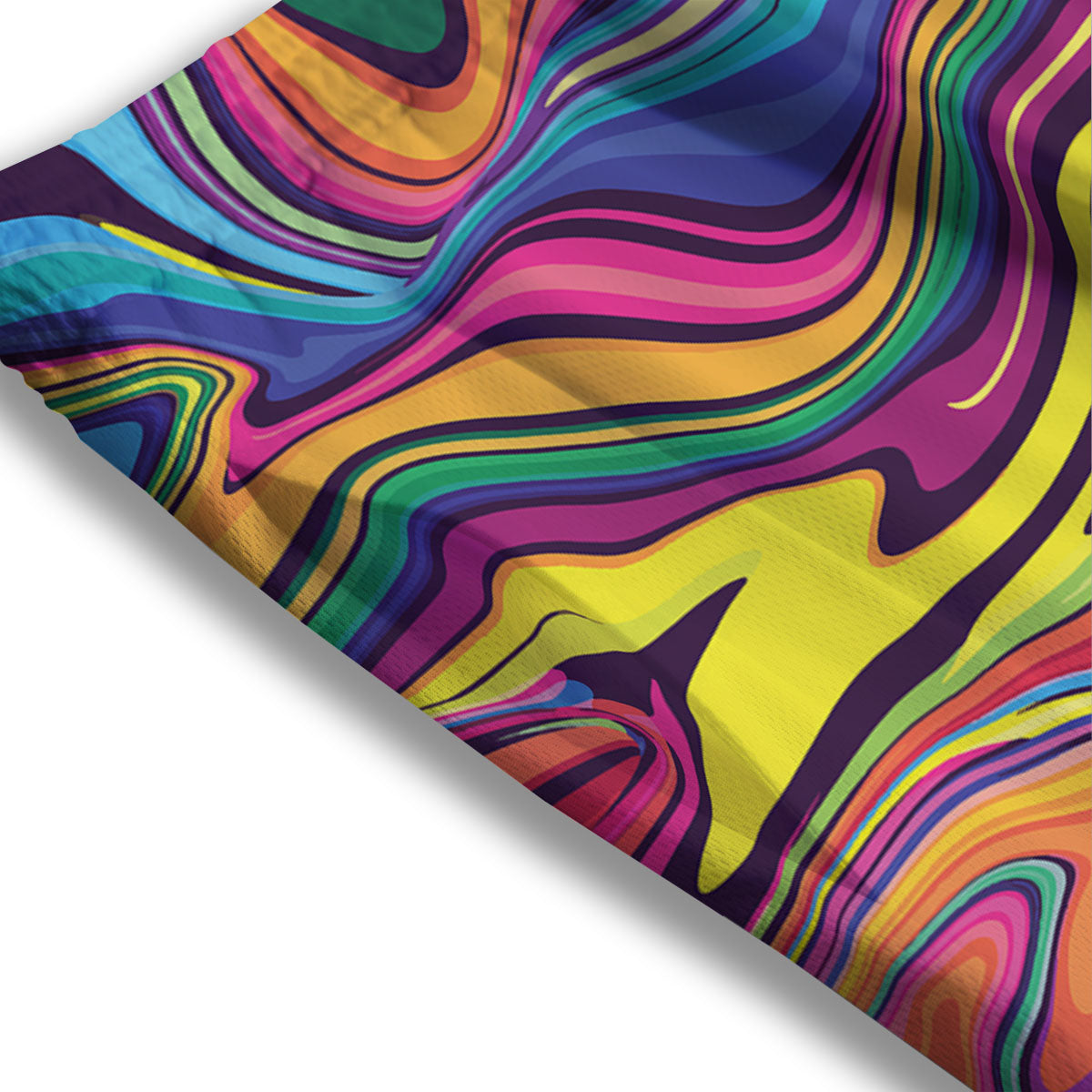 Colorful Psychedelic Print Mesh Shorts