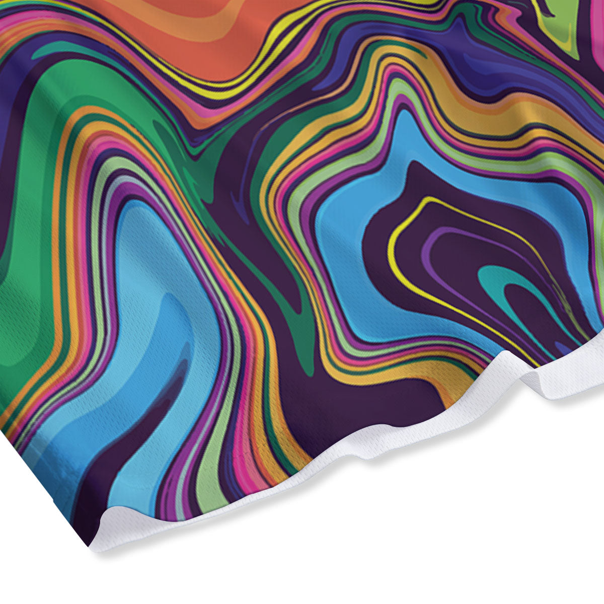 Colorful Psychedelic Print Mesh Shorts