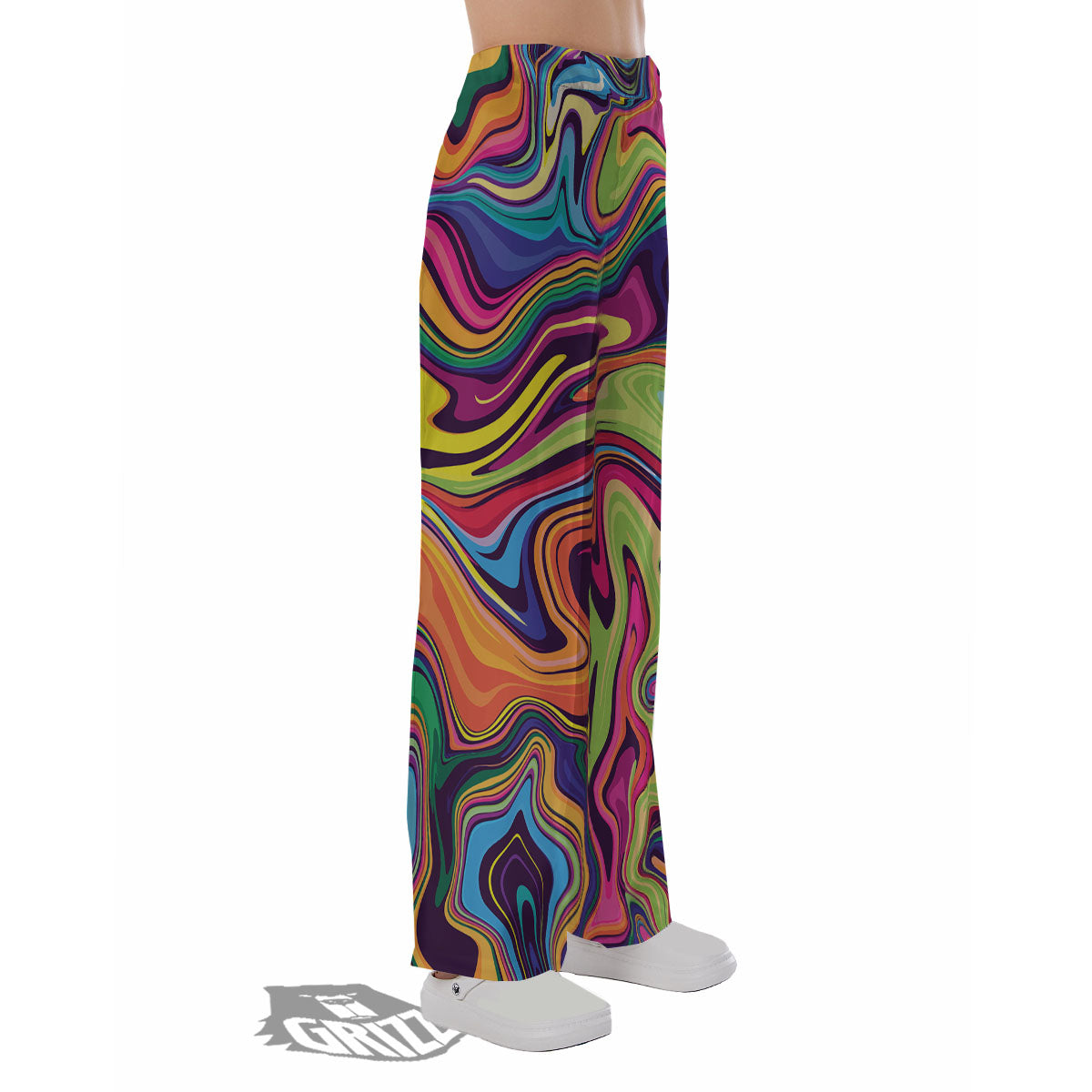 Colorful Psychedelic Print Pajama Pants-grizzshop