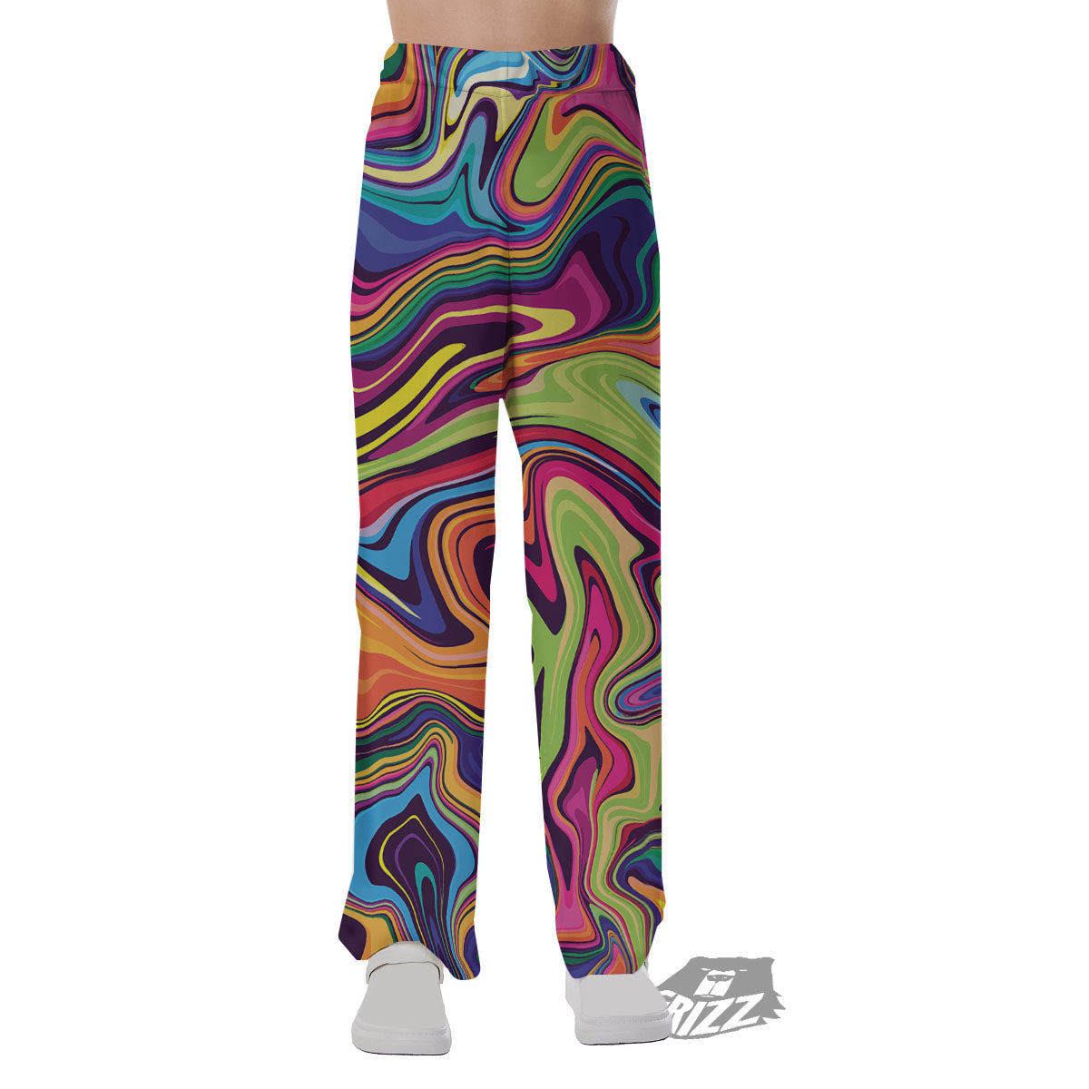 Colorful Psychedelic Print Pajama Pants-grizzshop