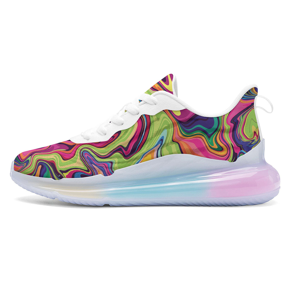 Colorful Psychedelic Print Running Sneakers-grizzshop