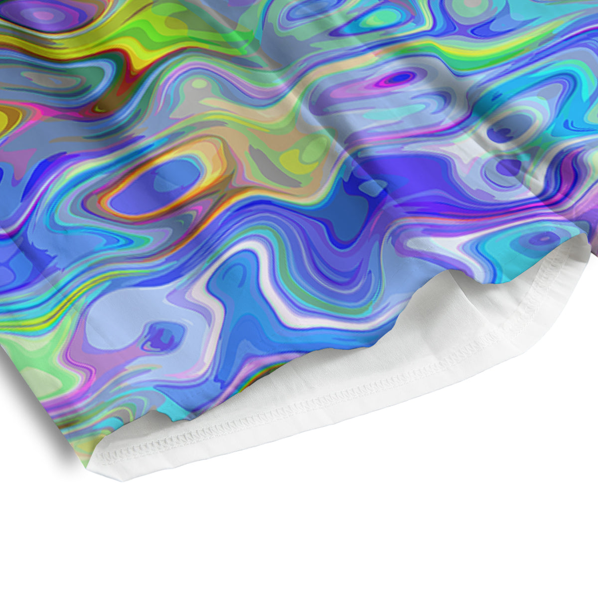 Colorful Tie Dye Wavy Hippie Print Men's Athletic Shorts