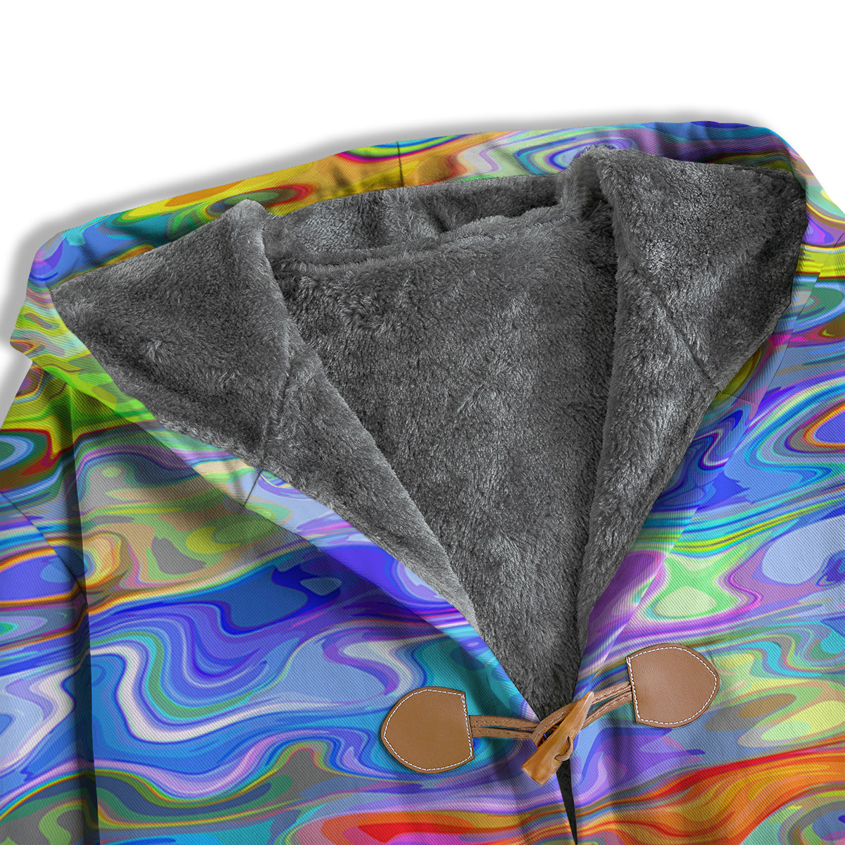 Colorful Tie Dye Wavy Hippie Print Men's Windbreaker Jacket-grizzshop