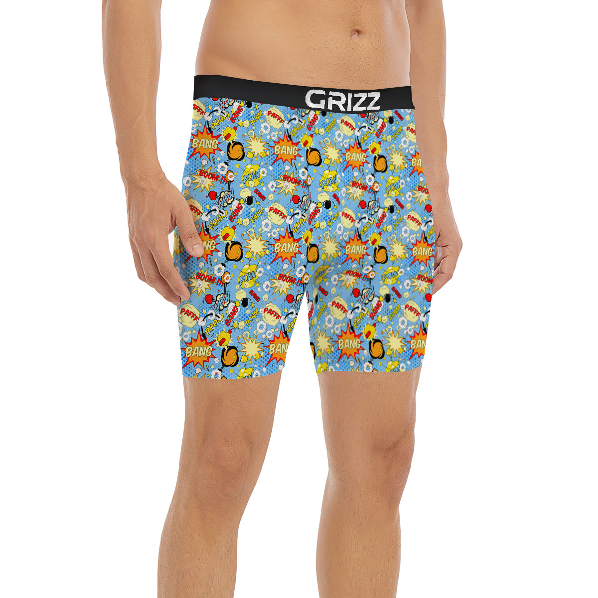 Comic Book Speech Bubbles Print Pattern Boxer Briefs-grizzshop