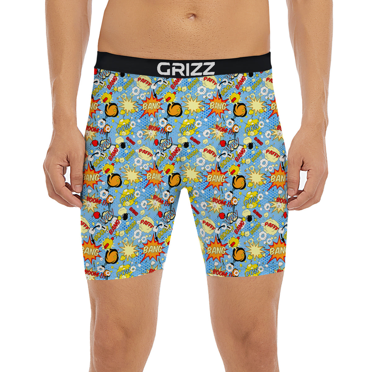 Comic Book Speech Bubbles Print Pattern Boxer Briefs-grizzshop