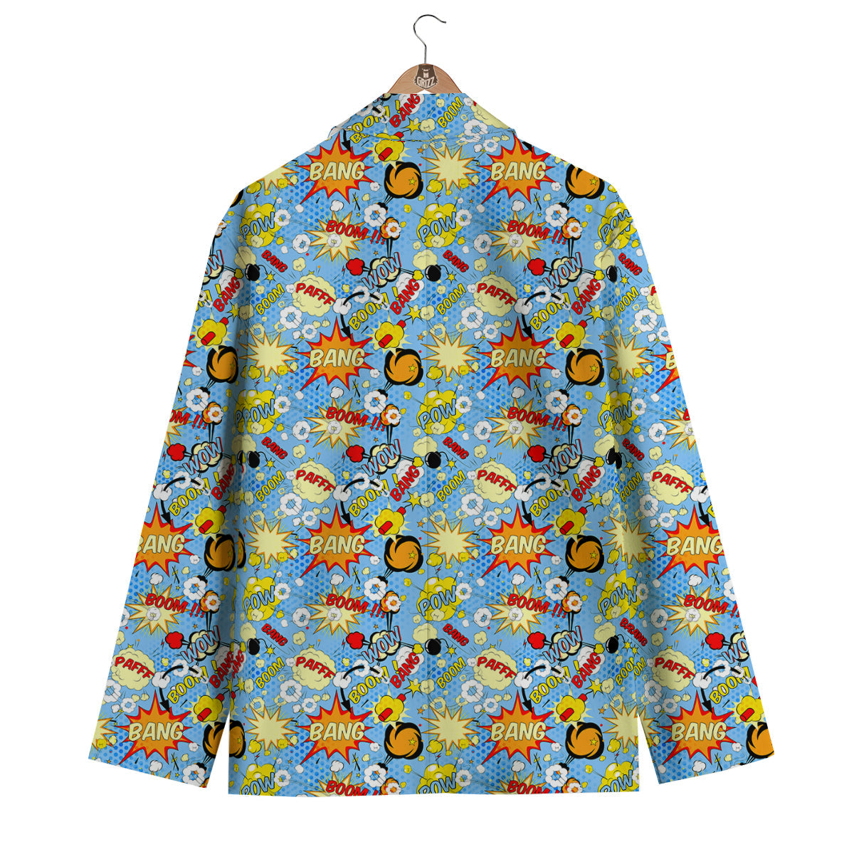 Comic Book Speech Bubbles Print Pattern Men's Blazer-grizzshop