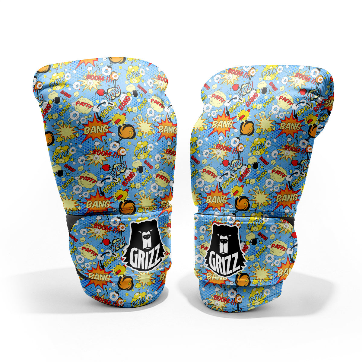 Comic Book Speech Bubbles Print Pattern Sparring Gloves-grizzshop