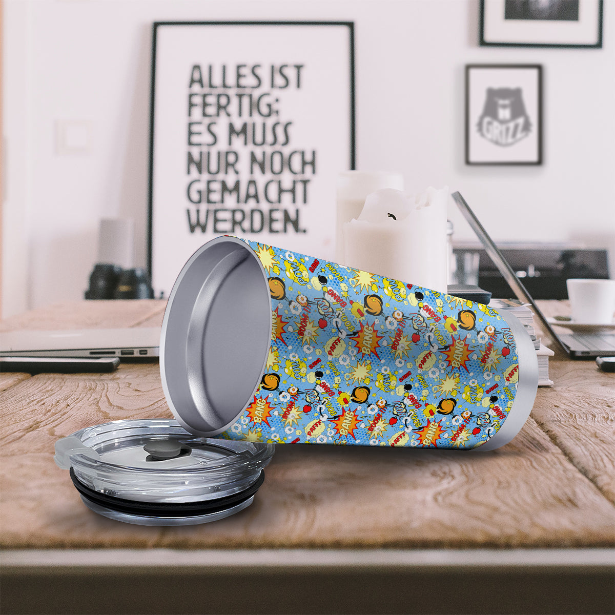 Comic Book Speech Bubbles Print Pattern Tumbler-grizzshop