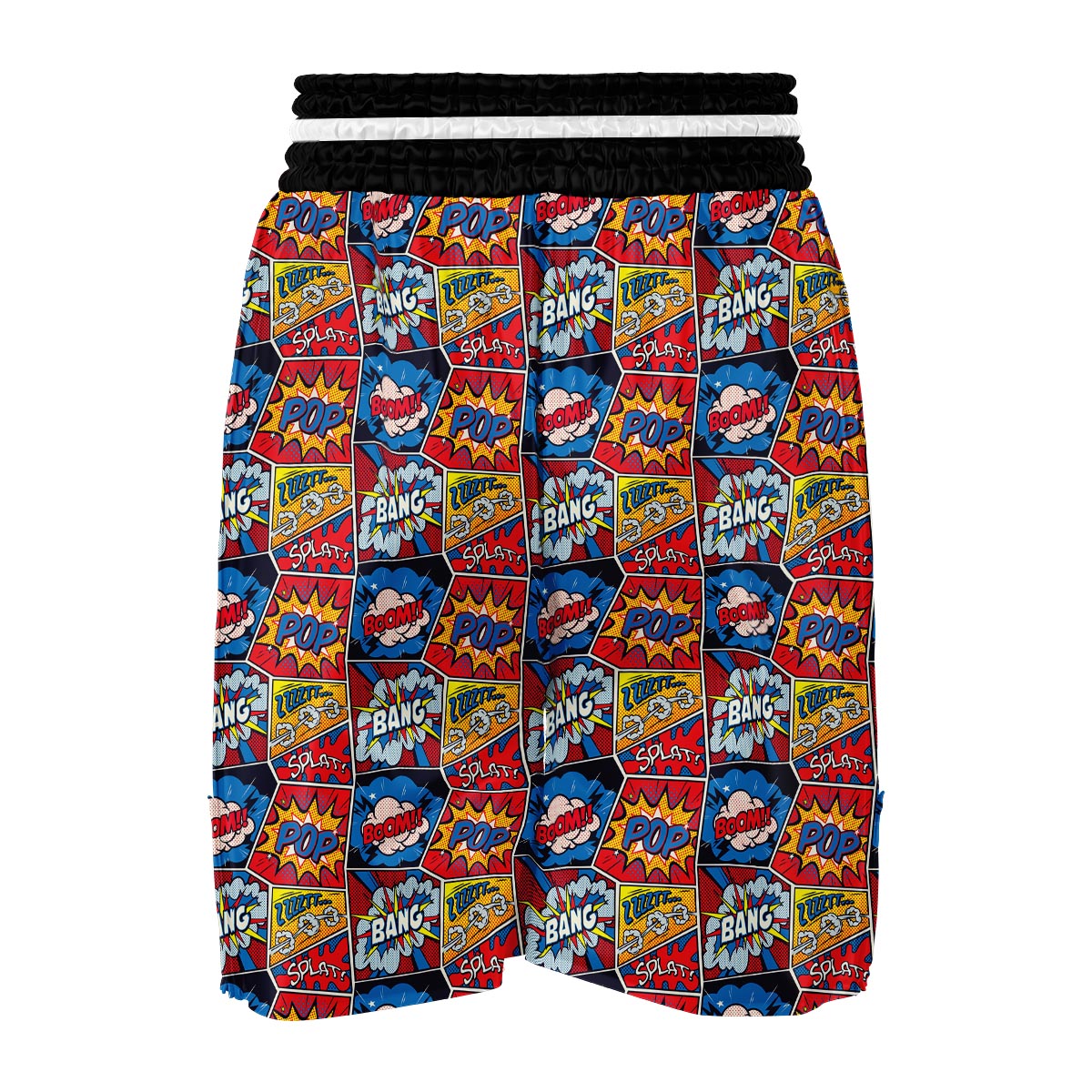 Comic Strip Book Pattern Print Boxing Shorts-grizzshop