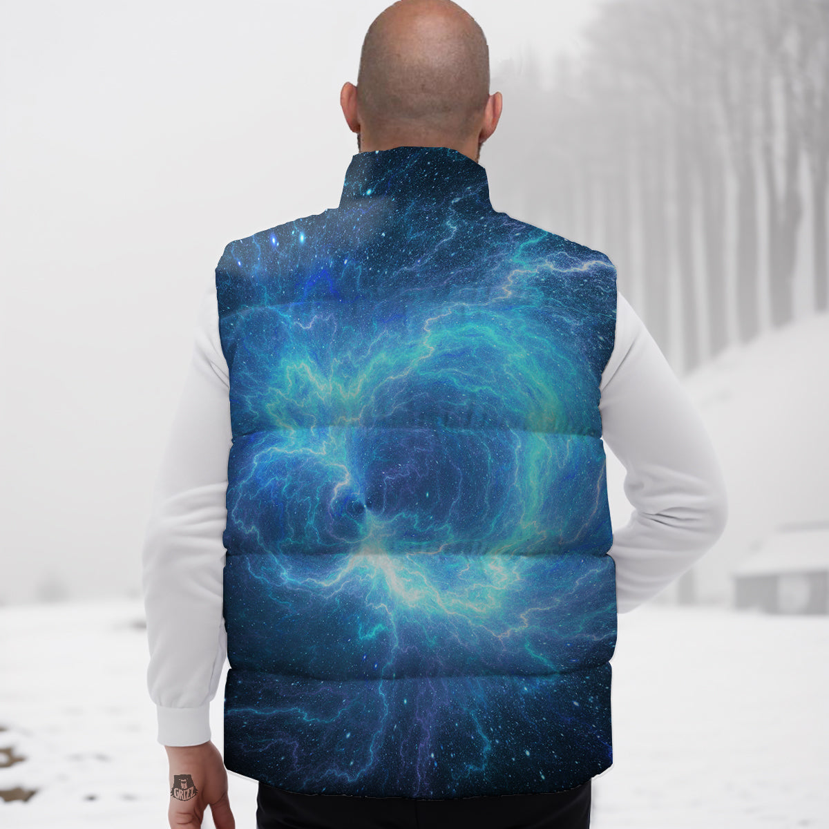 Comic Strip Book Pattern Print Down Vest-grizzshop
