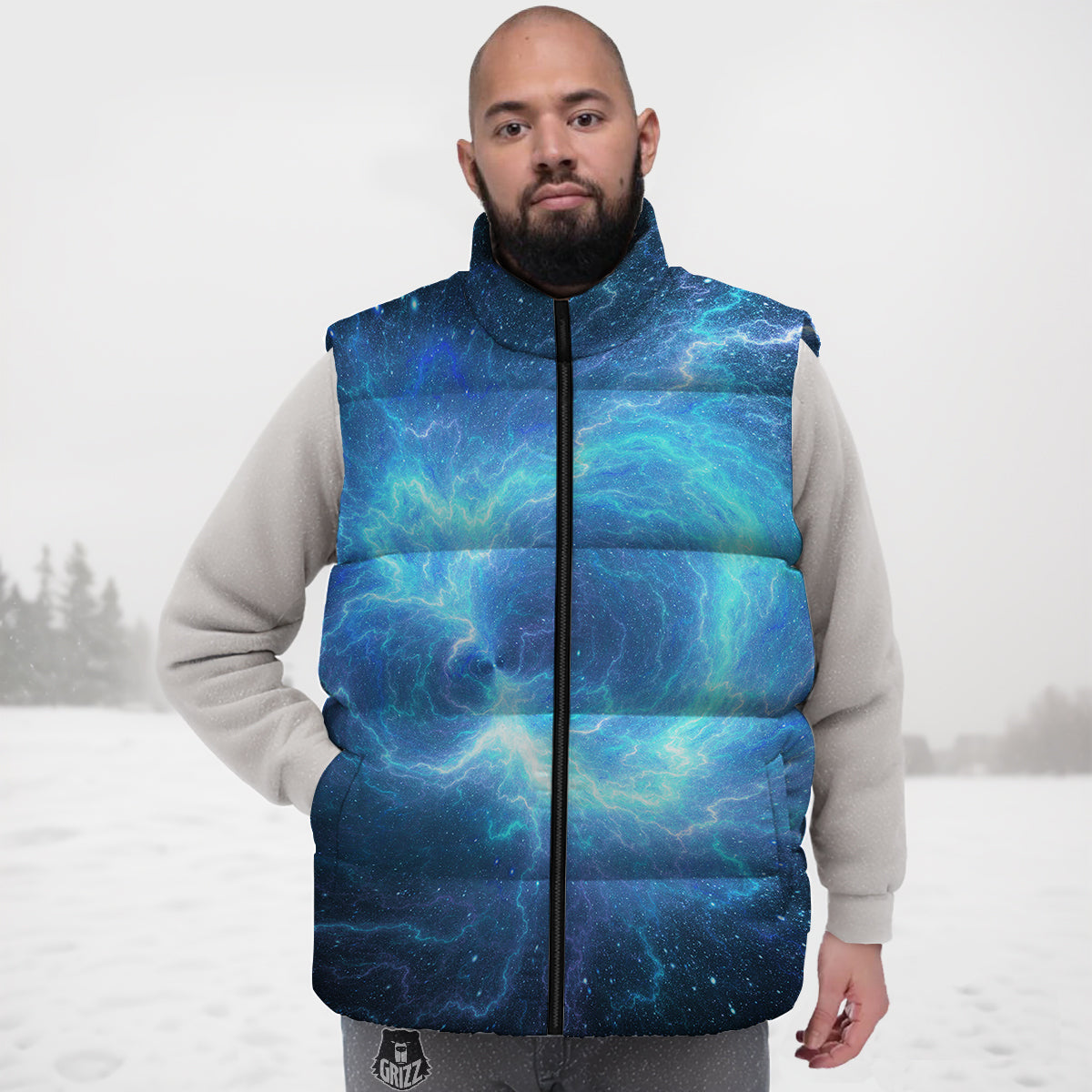 Comic Strip Book Pattern Print Down Vest-grizzshop