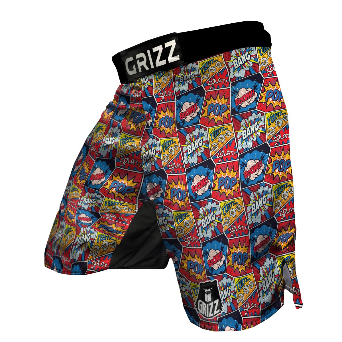 Comic Strip Book Pattern Print MMA Shorts-grizzshop