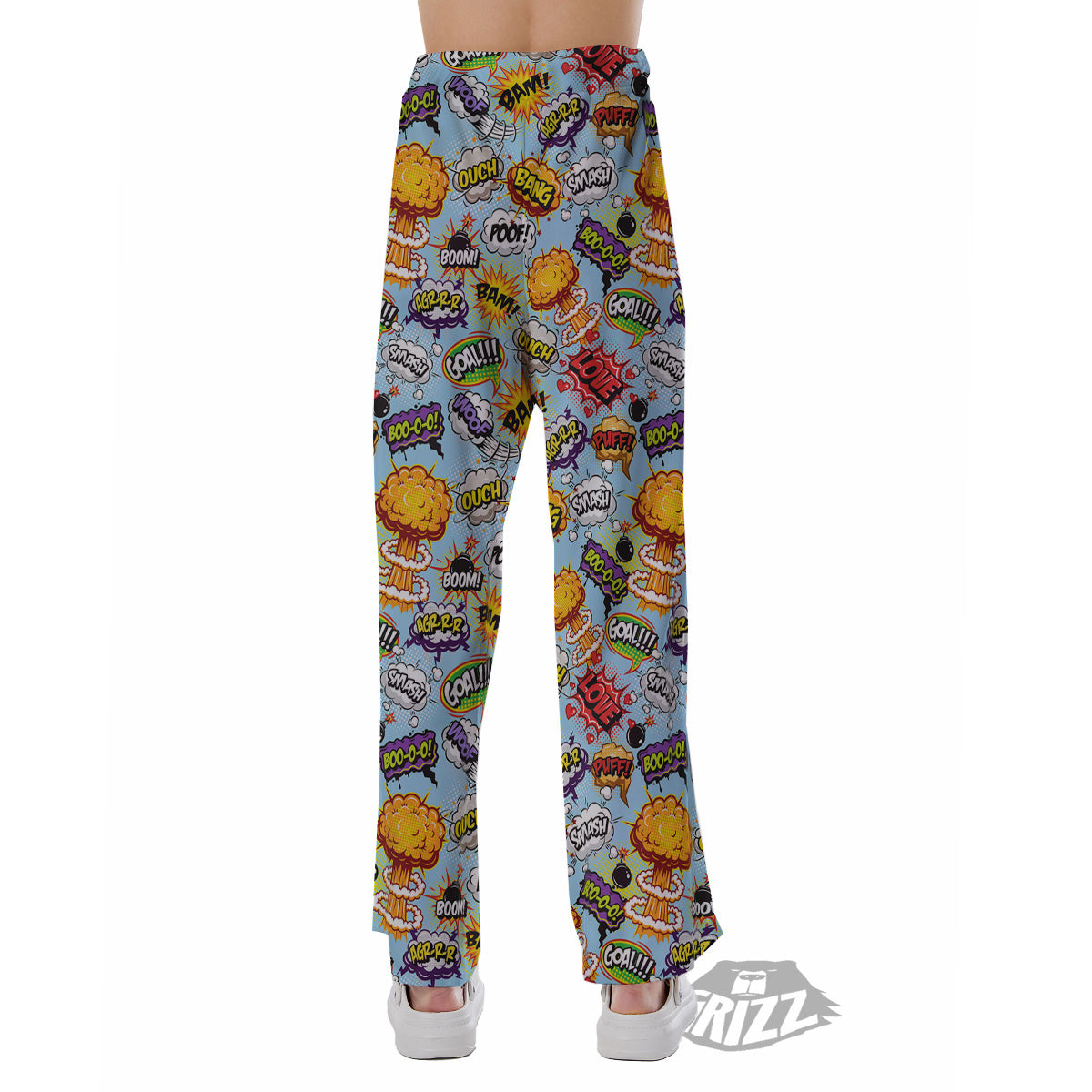 Comics Book Speech Print Pattern Pajama Pants-grizzshop