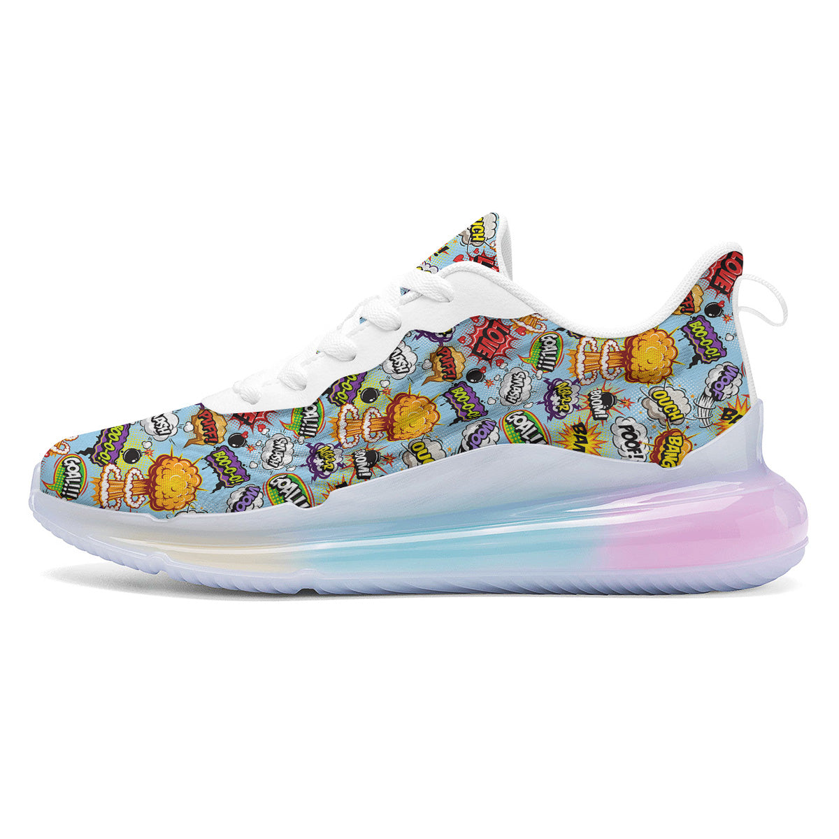 Comics Book Speech Print Pattern Running Sneakers-grizzshop