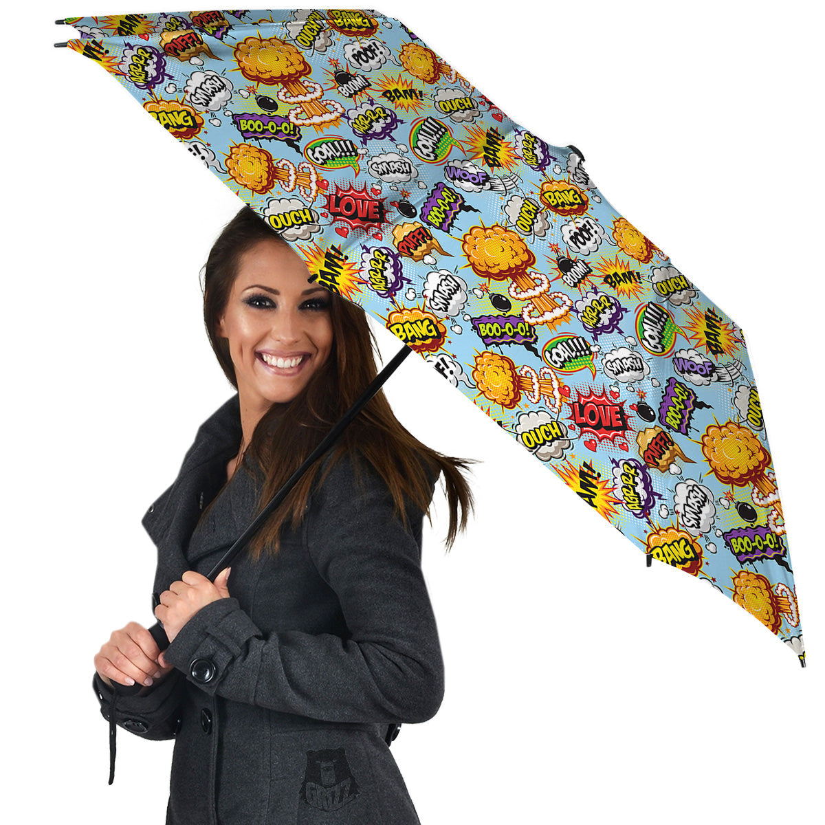 Comics Book Speech Print Pattern Umbrella-grizzshop