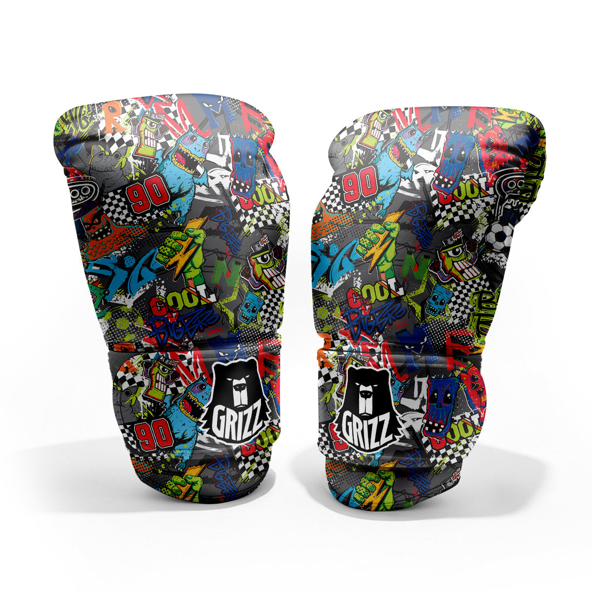 Comics Monsters Graffiti Print Pattern Pro Boxing Glove