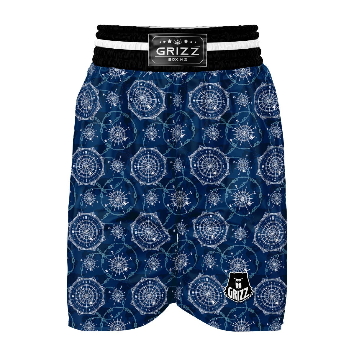 Compass Print Pattern Boxing Shorts-grizzshop
