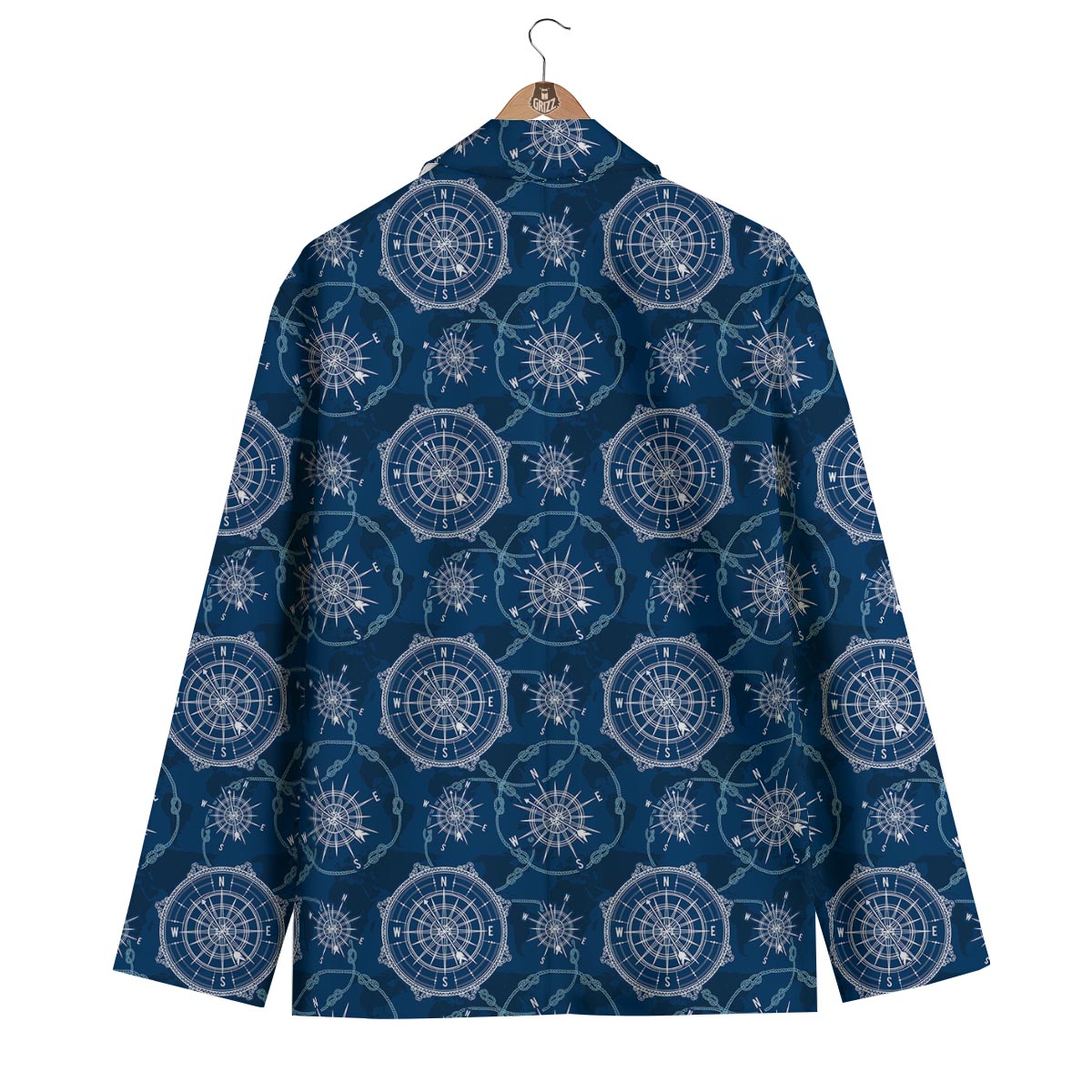 Compass Print Pattern Men's Blazer-grizzshop