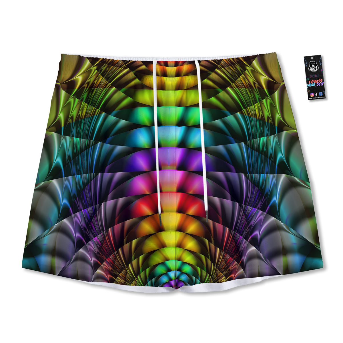 Galaxy Space Fiery Nebula Universe Print Mesh Shorts