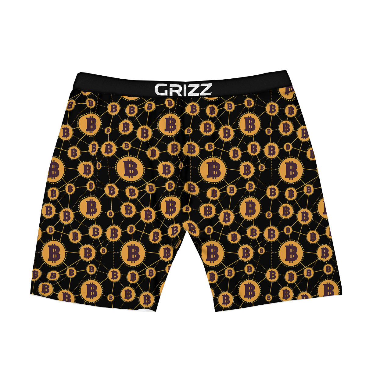 Connection Bitcoin Print Pattern Boxer Briefs-grizzshop