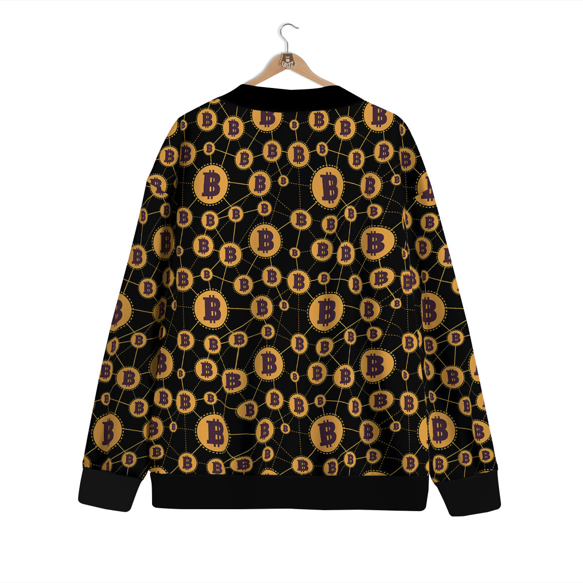 Connection Bitcoin Print Pattern Cardigan-grizzshop