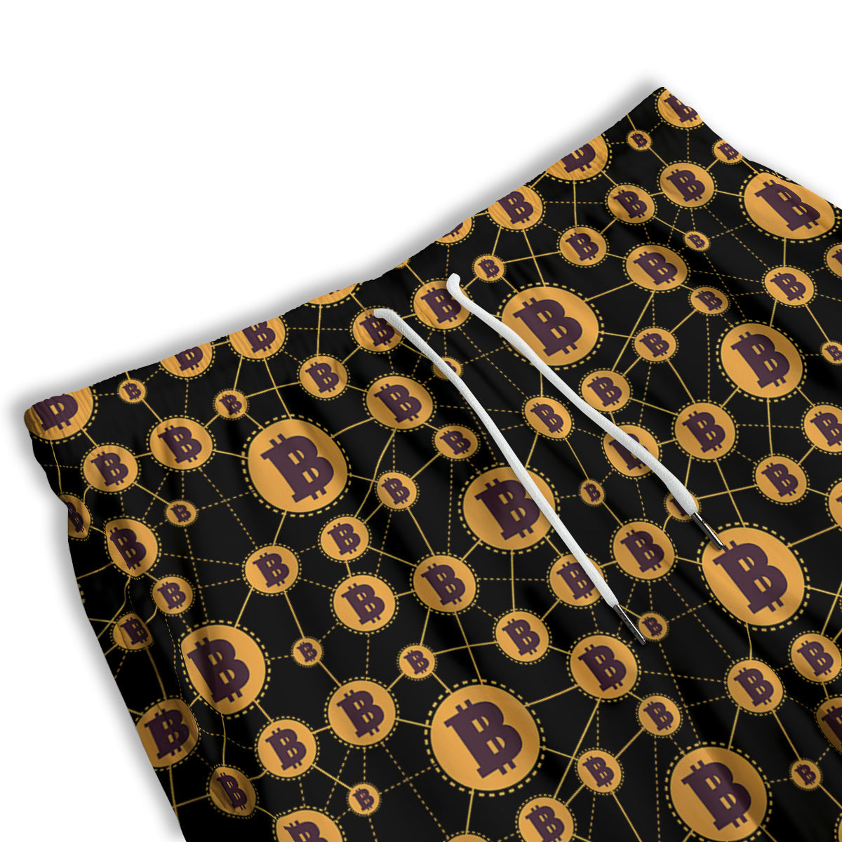 Connection Bitcoin Print Pattern Men's Athletic Shorts
