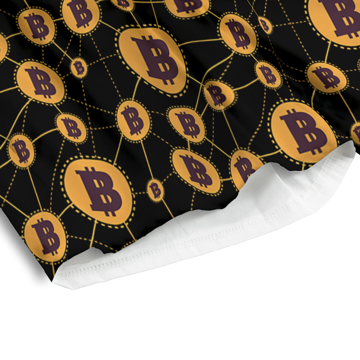 Connection Bitcoin Print Pattern Men's Athletic Shorts