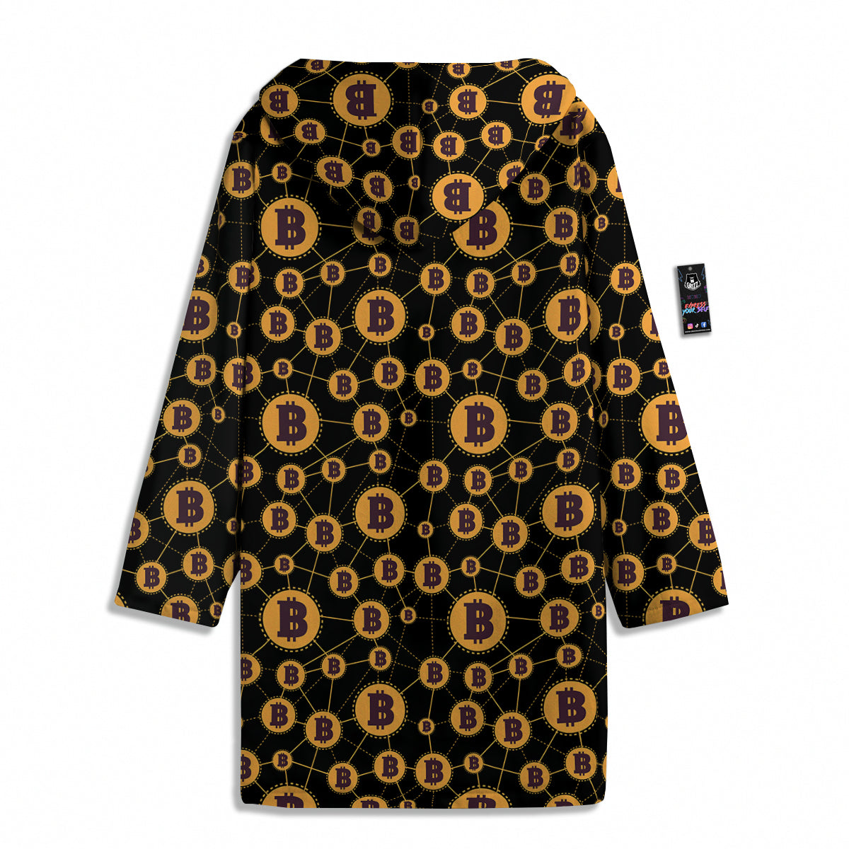Connection Bitcoin Print Pattern Men's Windbreaker Jacket-grizzshop